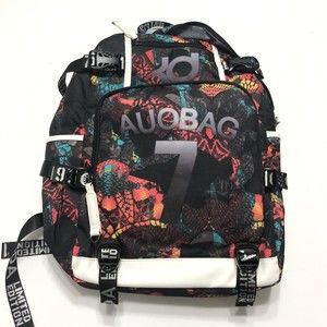 Lisinuo Black Backpack School Kid Child Graffiti Large Laptop Sturdy Pad Straps